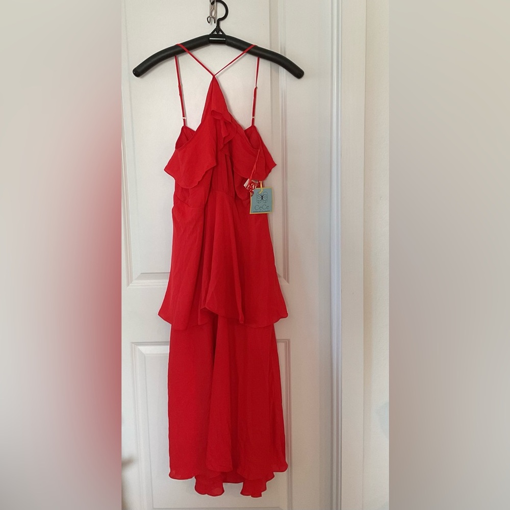 CeCe Red Ruffle Dress